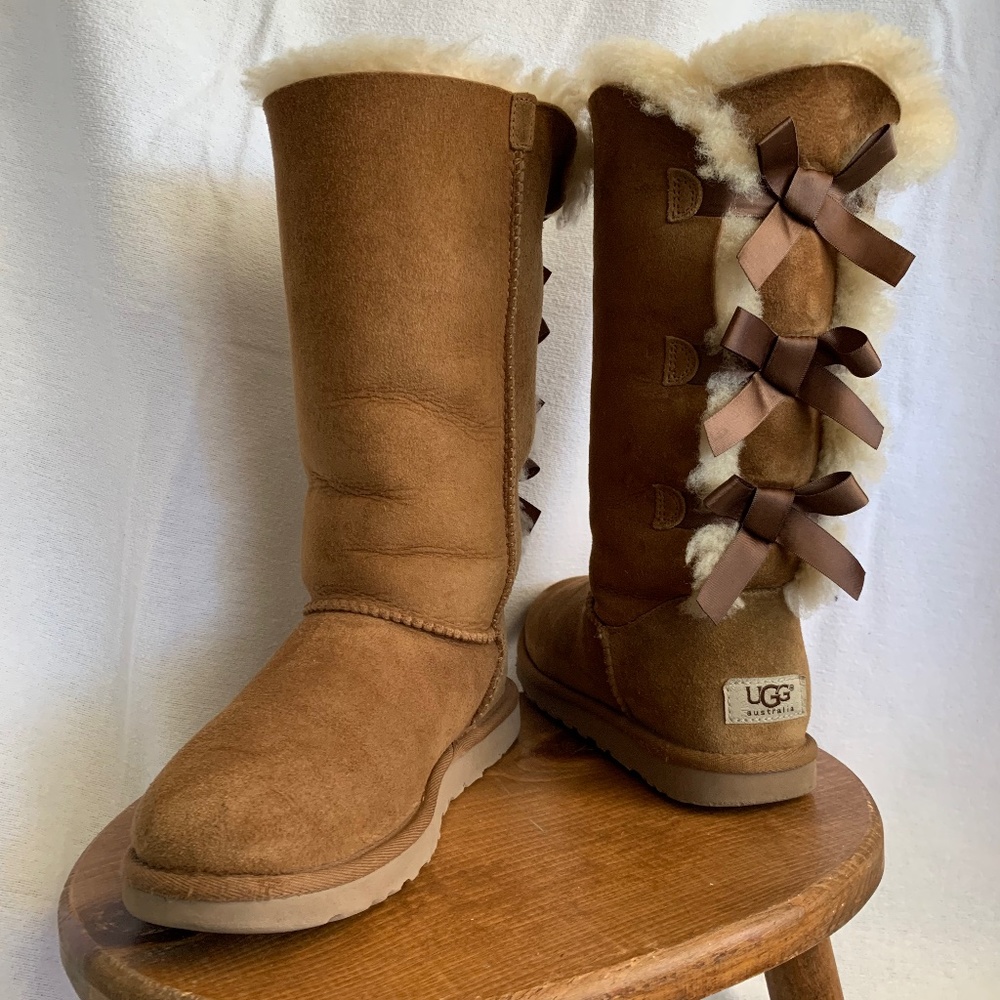 UGG Bailey Bow Tall Boots - Chestnut
